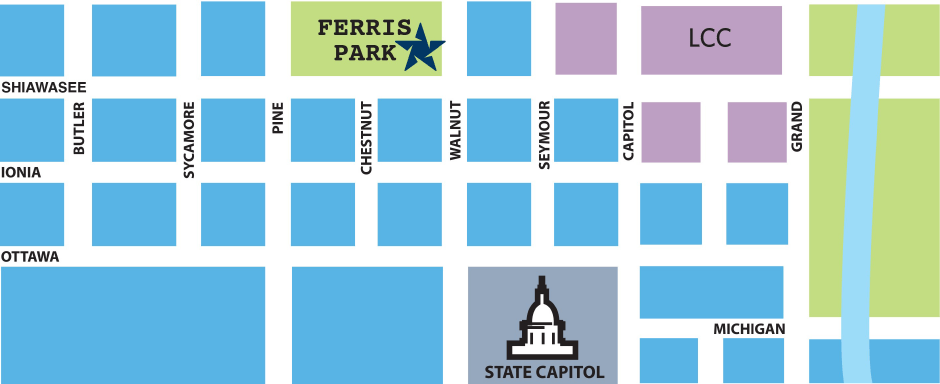 Downtown Lansing Map